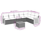 Loungeset voor tuin met grijs materiaal en gepoedercoat staal - Tuinsets