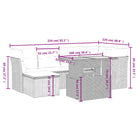 Loungeset voor tuin met grijs materiaal en gepoedercoat staal - Tuinsets