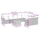 Loungeset voor tuin met grijs materiaal en gepoedercoat staal - Tuinsets