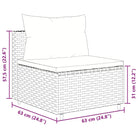Loungeset voor tuin met grijs materiaal en gepoedercoat staal - Tuinsets