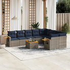 Loungeset voor tuin met grijs materiaal en gepoedercoat staal - Tuinsets