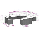 Loungeset voor tuin met grijs materiaal en gepoedercoat staal - Tuinsets