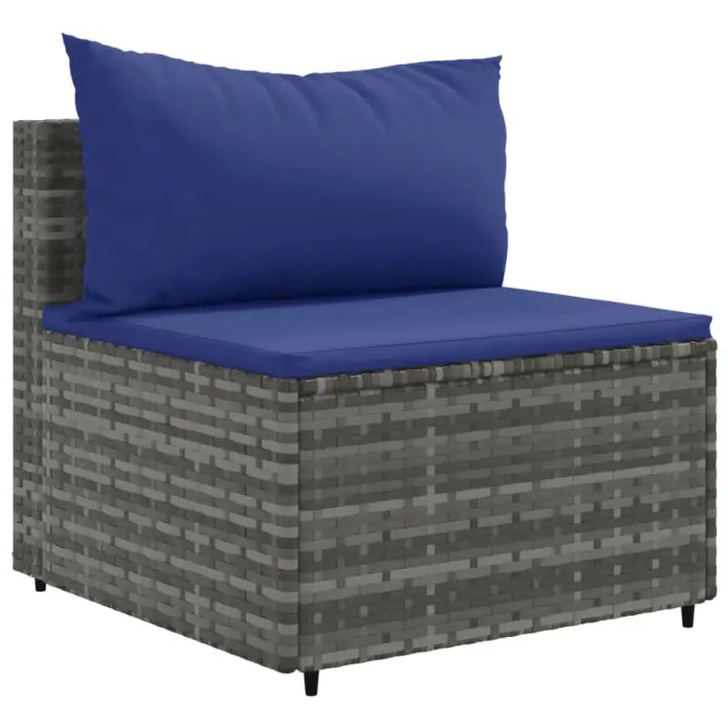 Loungeset voor tuin met grijs materiaal en gepoedercoat staal - Tuinsets