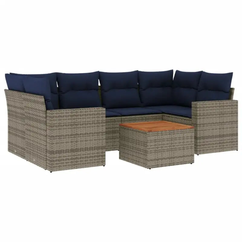 Loungeset voor tuin met grijs materiaal en gepoedercoat staal - Grijs - Tuinsets