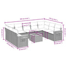 Loungeset voor tuin met grijs materiaal en gepoedercoat staal - Tuinsets