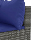 Loungeset voor tuin met grijs materiaal en gepoedercoat staal - Tuinsets