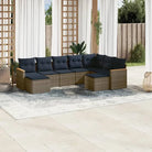 Loungeset voor tuin met grijs materiaal en waterdichte tas - grijs en marineblauw / Zonder tafel - Tuinsets