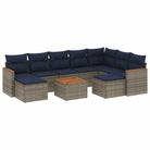 Loungeset voor tuin met grijs materiaal en waterdichte tas - Tuinsets
