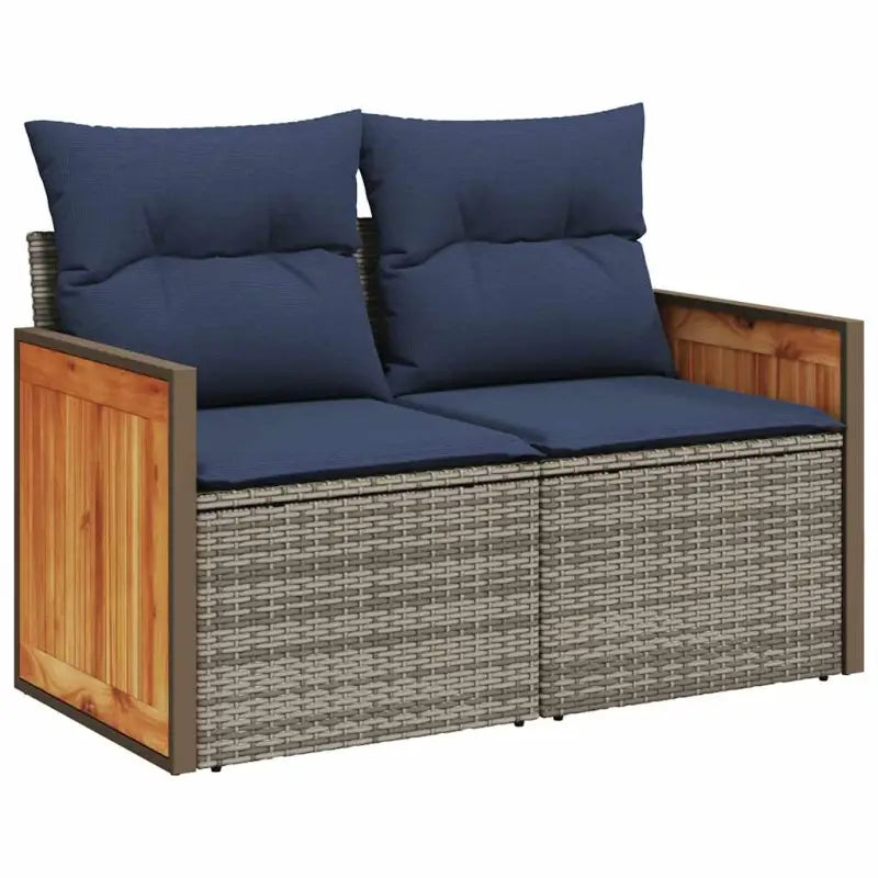 Loungeset voor tuin met waterdichte tas en grijs gepoedercoat staal - Grijs - Tuinsets