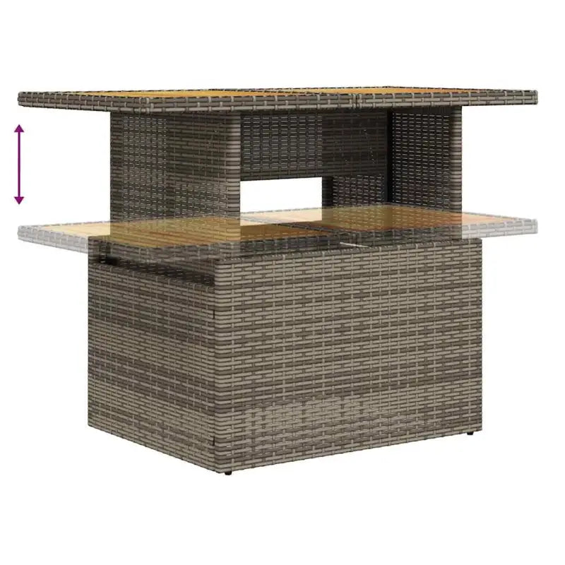 Loungeset voor tuin met waterdichte tas en grijs gepoedercoat staal - Grijs - Tuinsets