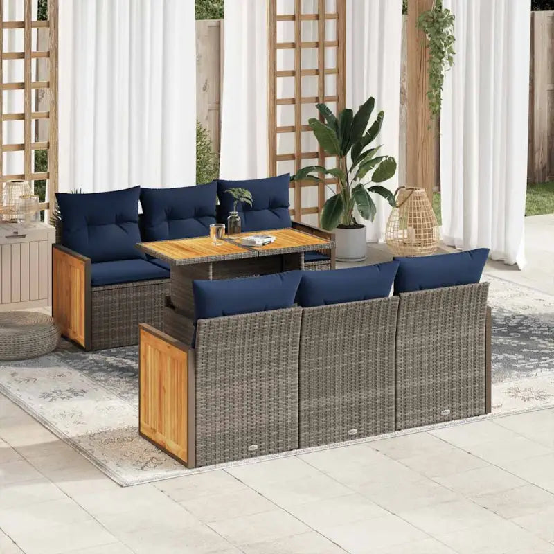 Loungeset voor tuin met waterdichte tas en grijs gepoedercoat staal - Grijs - Tuinsets