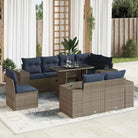 Loungeset voor tuin met waterdichte tas in grijs materiaal en gepoedercoat staal - Grijs / met opbergruimte - Tuinsets