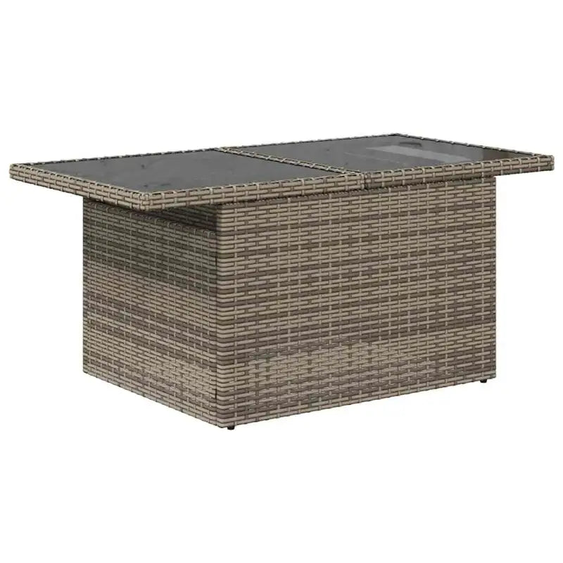 Loungeset voor tuin met waterdichte tas in grijs materiaal en gepoedercoat staal - Grijs / met opbergruimte - Tuinsets