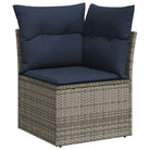 Loungeset voor tuin of terras in grijs materiaal met gepoedercoat staal - Tuinsets