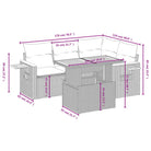 Loungeset voor tuin of terras in zwart materiaal en gepoedercoat staal - Tuinsets