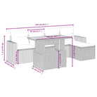 Loungeset voor tuin of terras met grijs materiaal en gepoedercoat staal - Tuinsets