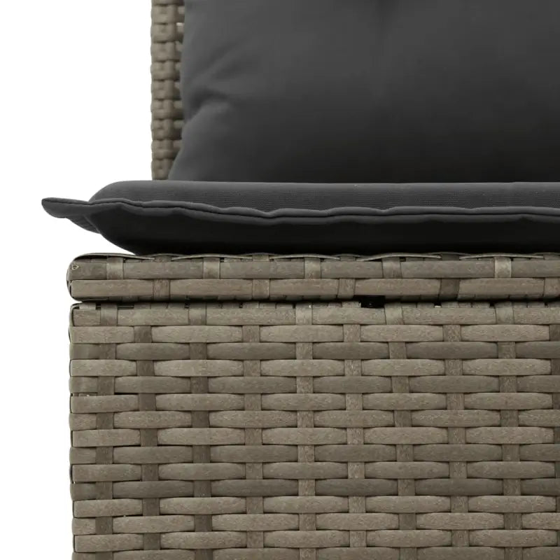 Loungeset voor tuin of terras met grijs materiaal en gepoedercoat staal - Tuinsets