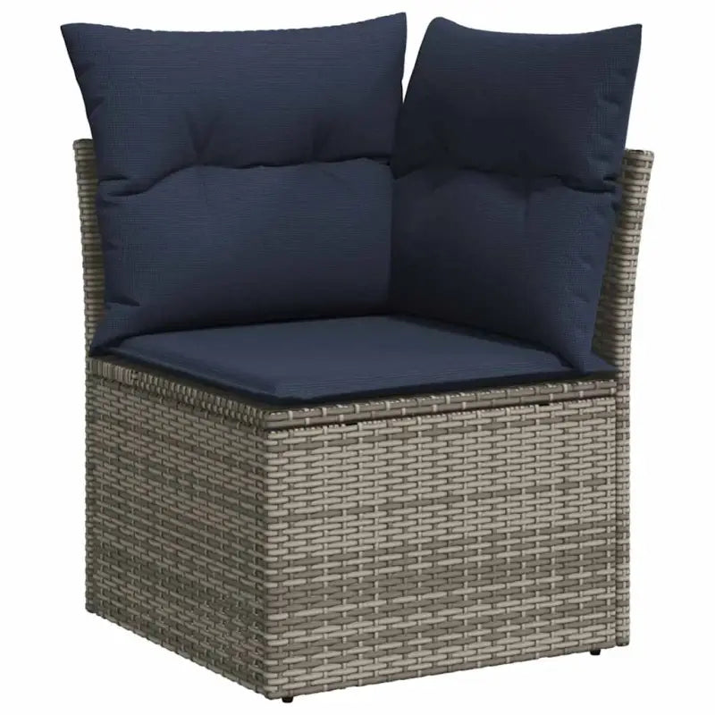 Loungeset voor tuin of terras met waterdichte tas en grijs materiaal - Grijs / met opbergruimte - Tuinsets