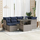 Loungeset voor tuin of terras met waterdichte tas en grijs materiaal - Grijs - Tuinsets