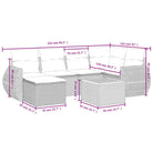 Loungeset voor tuin of terras met zwart materiaal en gepoedercoat staal - Tuinsets