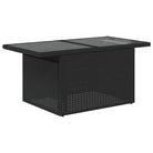 Loungeset voor tuin of terras met zwart materiaal en gepoedercoat staal - Tuinsets