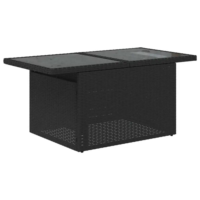 Loungeset voor tuin of terras met zwart materiaal en gepoedercoat staal - Tuinsets