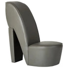 Loungestoel met pump ontwerp in kunstleer voor een moderne uitstraling - Grijs / 1 - Fauteuils & Relaxfauteuils