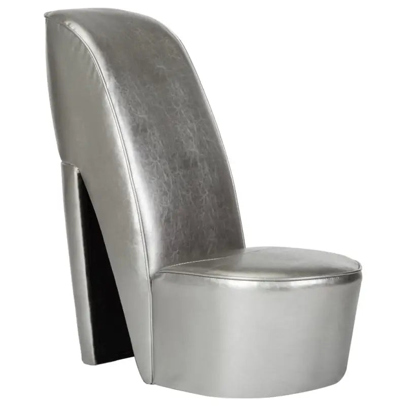 Loungestoel met pump ontwerp in kunstleer voor een moderne uitstraling - Zilver / 1 - Fauteuils & Relaxfauteuils