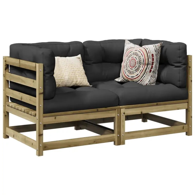 Loungetafelset van massief Douglas vurenhout voor tuin of terras - Naturel geïmpregneerd / Ja - Tuinsets
