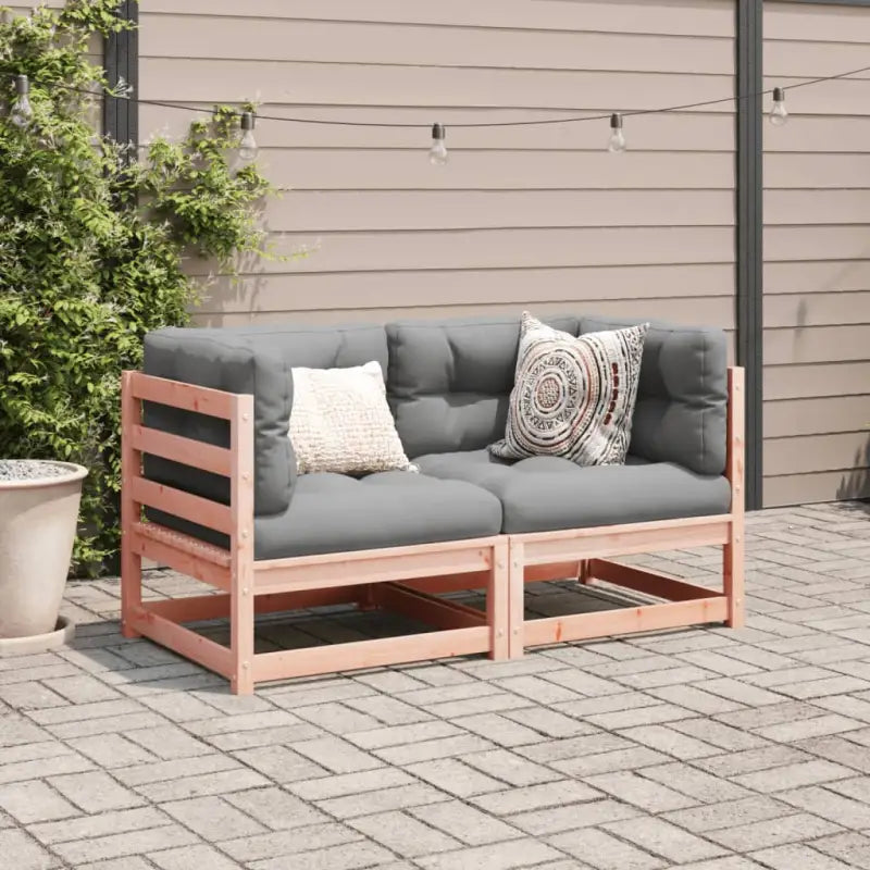 Loungetafelset van massief Douglas vurenhout voor tuin of terras - Tuinsets