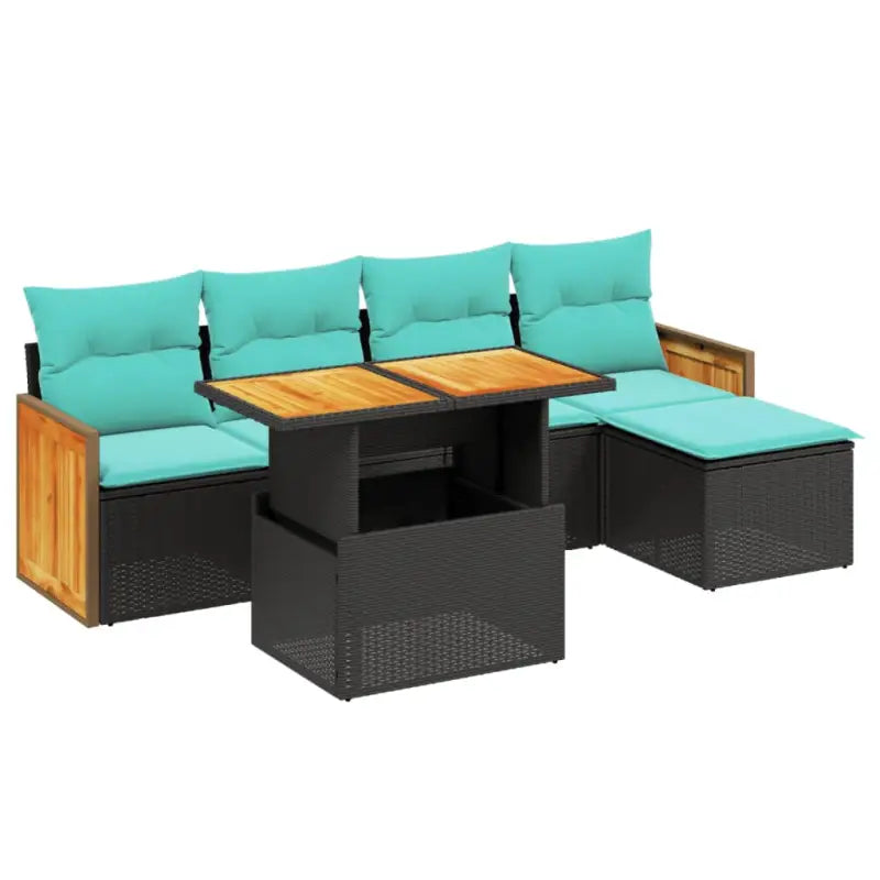 Loungetuig met zwart materiaal en gepoedercoat staal voor je tuin - Tuinsets