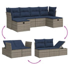 Loungetuigenset in grijs materiaal met gepoedercoat staal afmetingen - Tuinsets