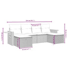 Loungetuigenset in grijs materiaal met gepoedercoat staal afmetingen - Tuinsets