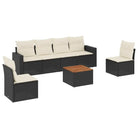Loungetuigets van poly rattan en gepoedercoat staal voor tuin of terras - Tuinsets