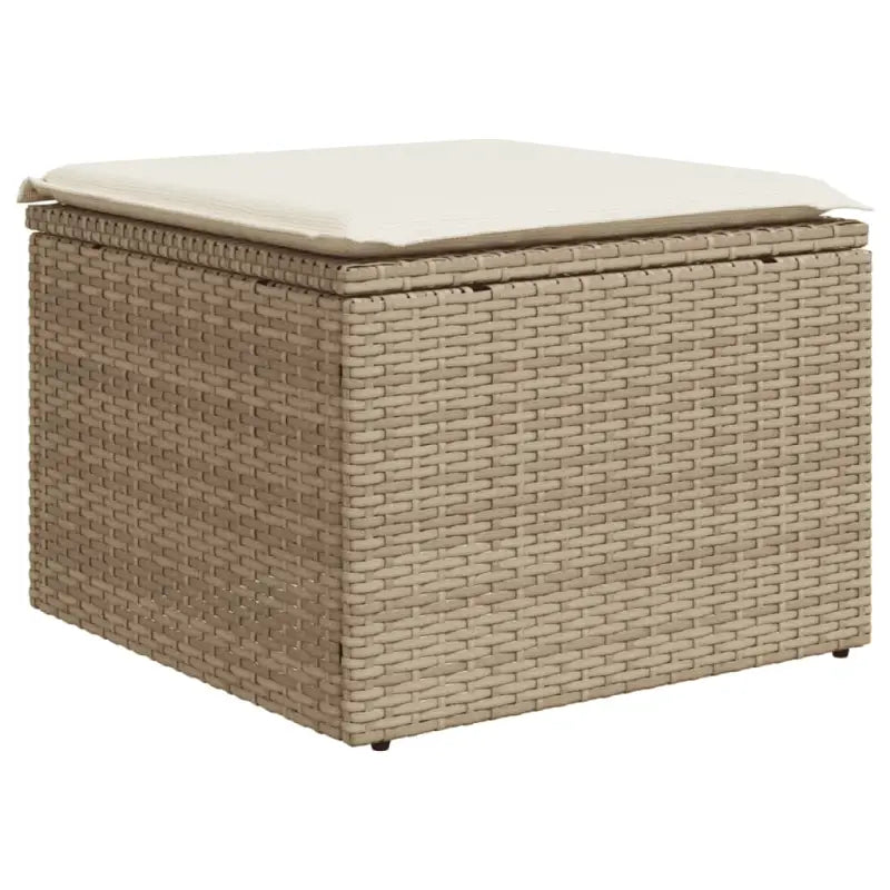 Loungetuina set met beige materiaal en gepoedercoat staal afmetingen - Tuinsets