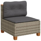 Loungetuins Set met Grijs Materiaal en Natuurlijke Olieafwerking - Tuinsets
