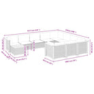 Loungetuins Set met Grijs Materiaal en Natuurlijke Olieafwerking - Tuinsets