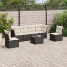 Loungetuinset in beige materiaal met gepoedercoat staal en waterdichte tas - Zwart en crème / Met tafel - Tuinsets