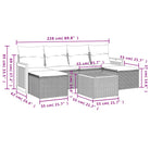 Loungetuinset in beige materiaal met gepoedercoat staal afmetingen - Tuinsets
