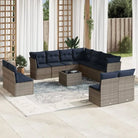 Loungetuinset in grijs materiaal met gepoedercoat staal en waterdichte tas - Tuinsets