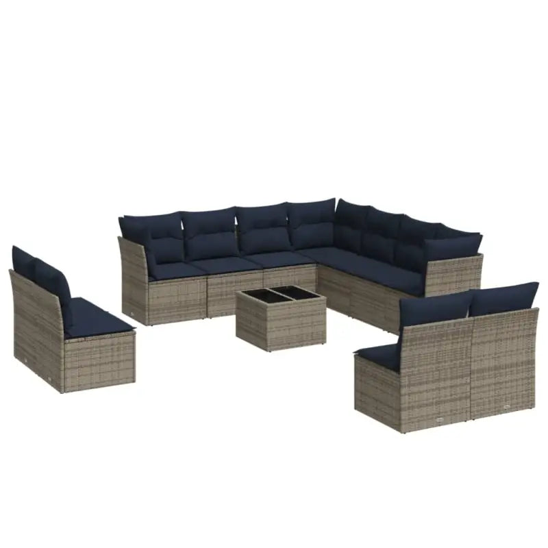 Loungetuinset in grijs materiaal met gepoedercoat staal en waterdichte tas - Tuinsets