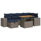 Loungetuinset in grijs materiaal met waterdichte tas en gepoedercoat staal - Grijs / met opbergruimte - Tuinsets