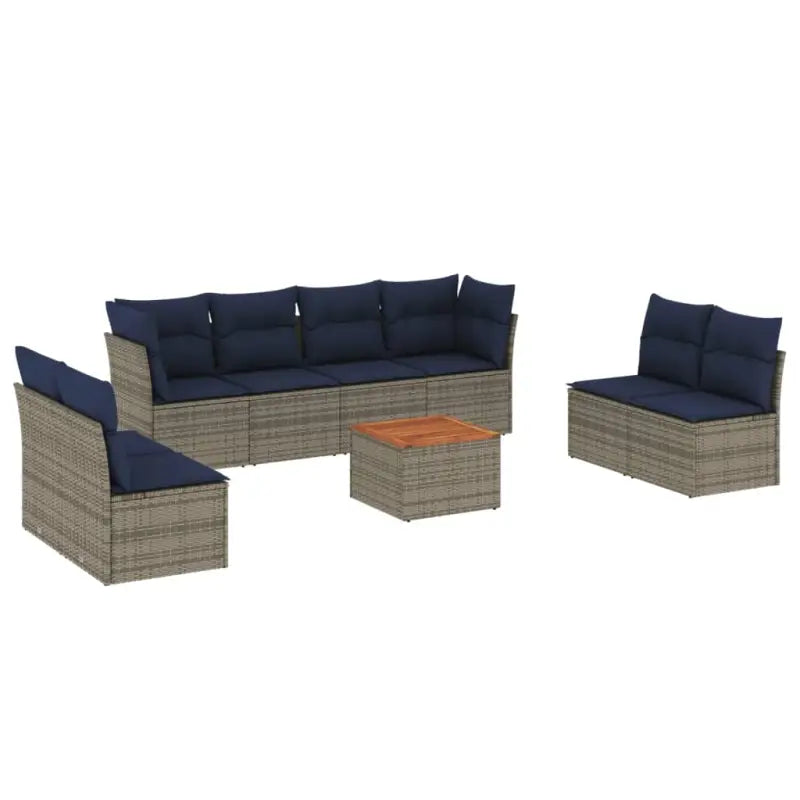 Loungetuinset in poly rattan met gepoedercoat staal afmetingen - Tuinsets