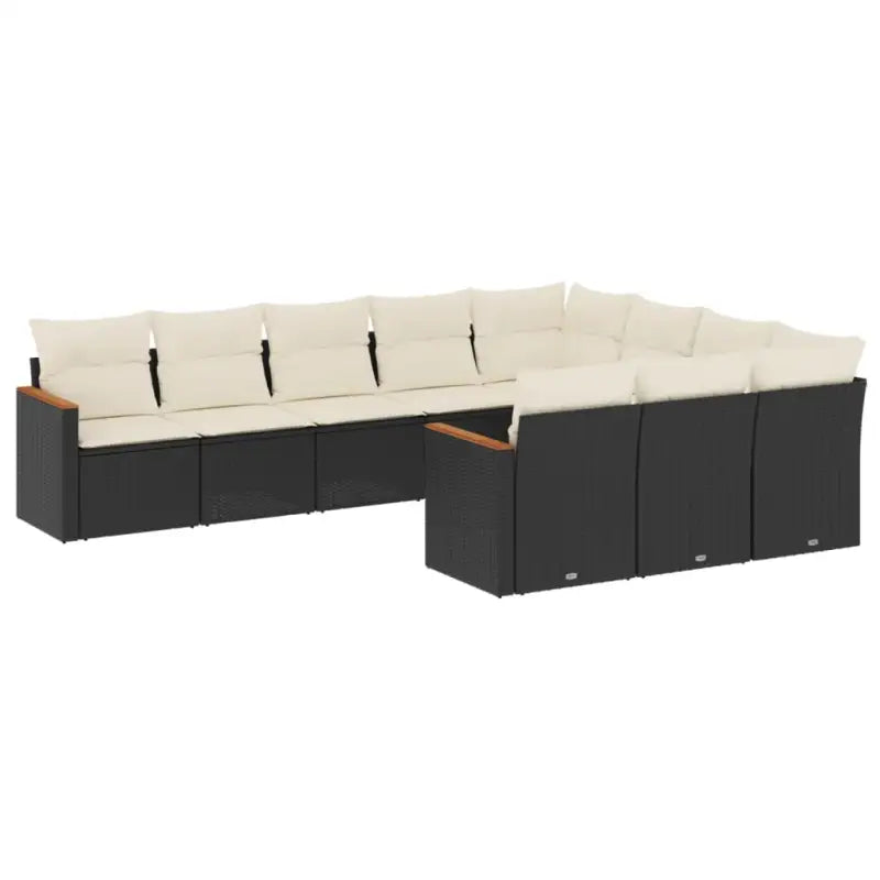 Loungetuinset in zwart gepoedercoat staal met comfortabele afmetingen - Tuinsets