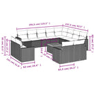 Loungetuinset in zwart materiaal met gepoedercoat staal afmetingen - Tuinsets