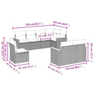 Loungetuinset in zwart materiaal met gepoedercoat staal afmetingen - Tuinsets