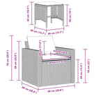 Loungetuinset in Zwart Materiaal met Poly Rattan en Gepoedercoat Staal - Tuinsets