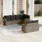 Loungetuinset met beige materiaal en gepoedercoat staal afmetingen - Grijs - Tuinsets