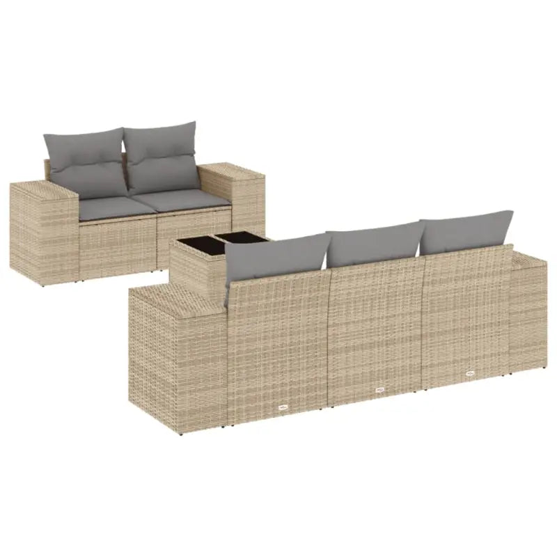Loungetuinset met beige materiaal en gepoedercoat staal afmetingen - Tuinsets