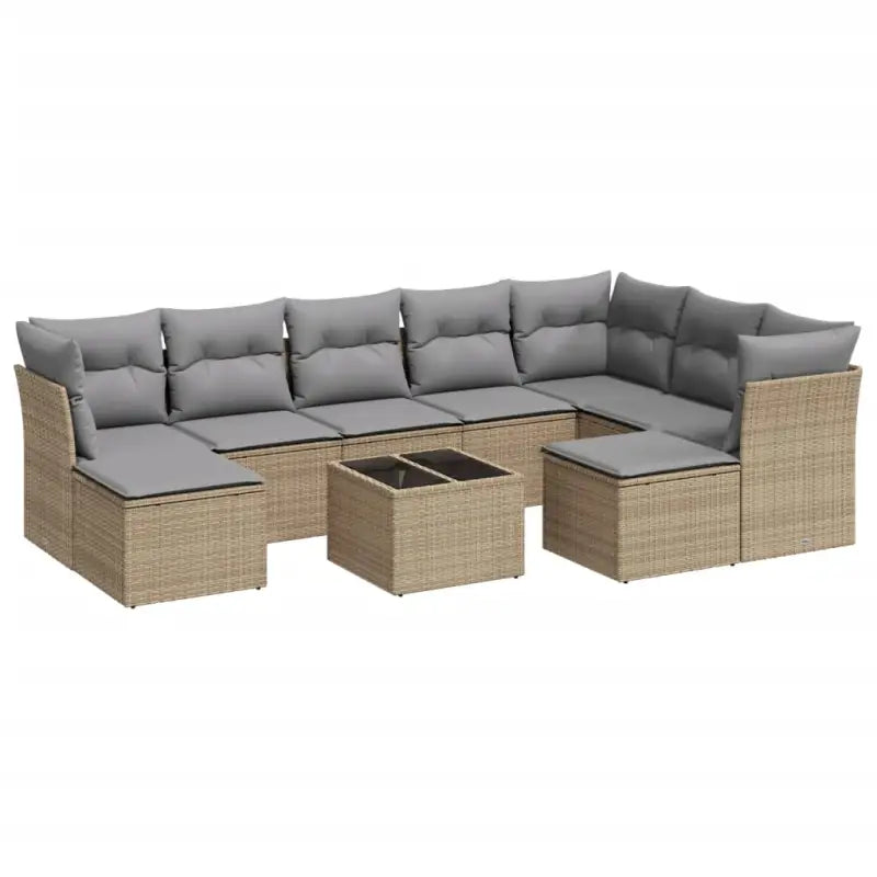 Loungetuinset met beige materiaal en gepoedercoat staal afmetingen - Tuinsets